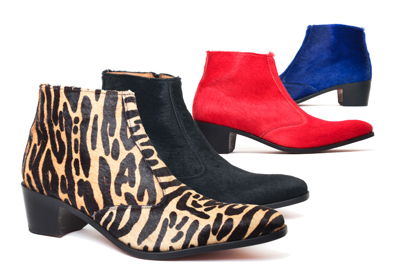 Boots with high heel for men | OPERA Poulain tigre | Poulain noir | Poulain rouge | Poulain bleu